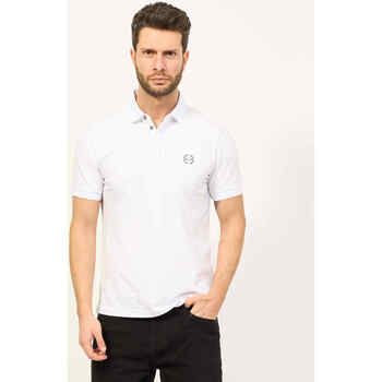 Vêtements Homme T-shirts & Polos EAX Polo coupe slim en piqué stretch Blanc