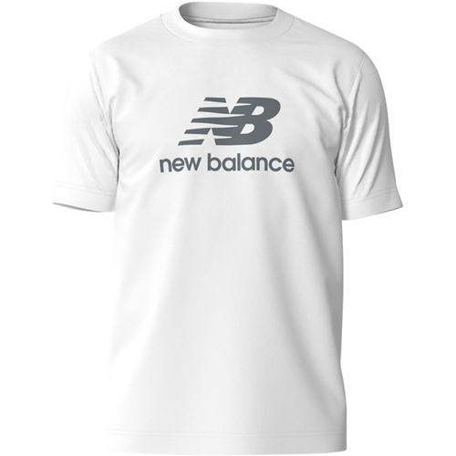 Vêtements Homme T-shirts & Polos New Balance T-shirt col rond droite Blanc