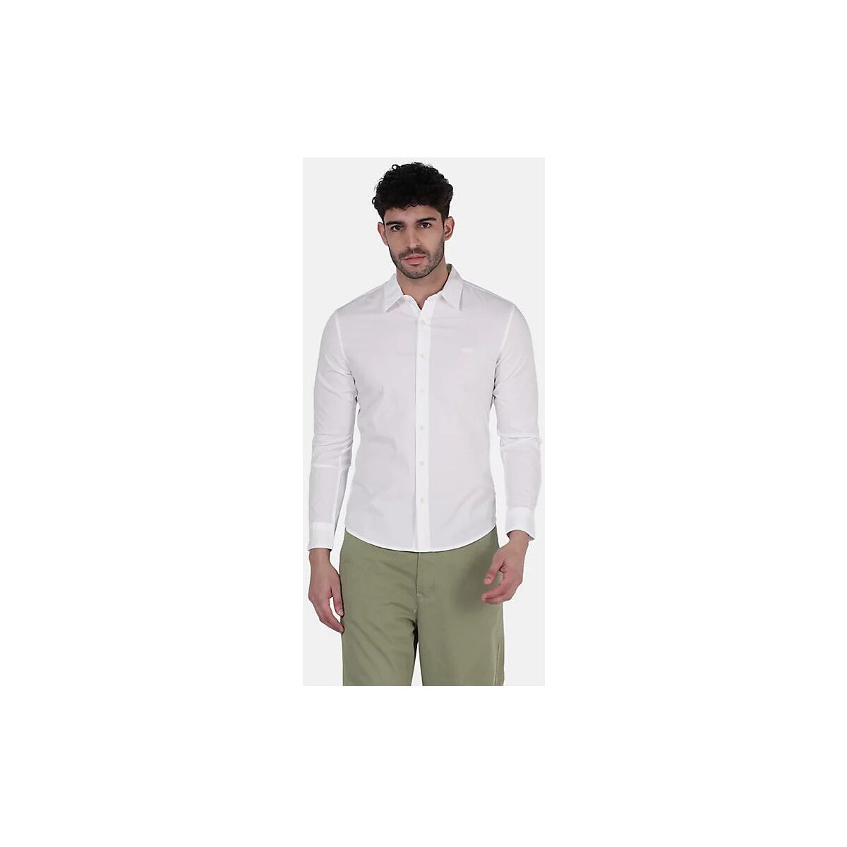 Vêtements Homme Chemises manches longues Levi's LEVIS - BATTERY HOUSEMARK SLIM FIT SHIRT Blanc