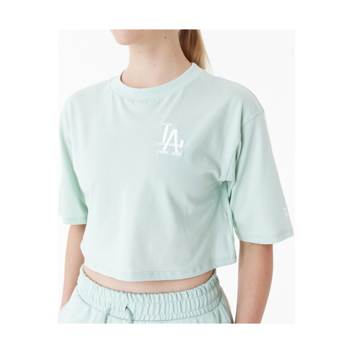 Vêtements Femme T-shirts & Polos New-Era Mlb le crop tee losdod Vert