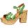 Chaussures Femme Sandales et Nu-pieds Kaola Nu pieds cuir laminé Vert