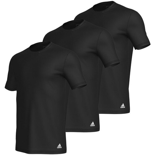 Vêtements Homme T-shirts manches courtes adidas black Originals Lot de 3 tee-shirts col rond homme Active Core Coton Noir