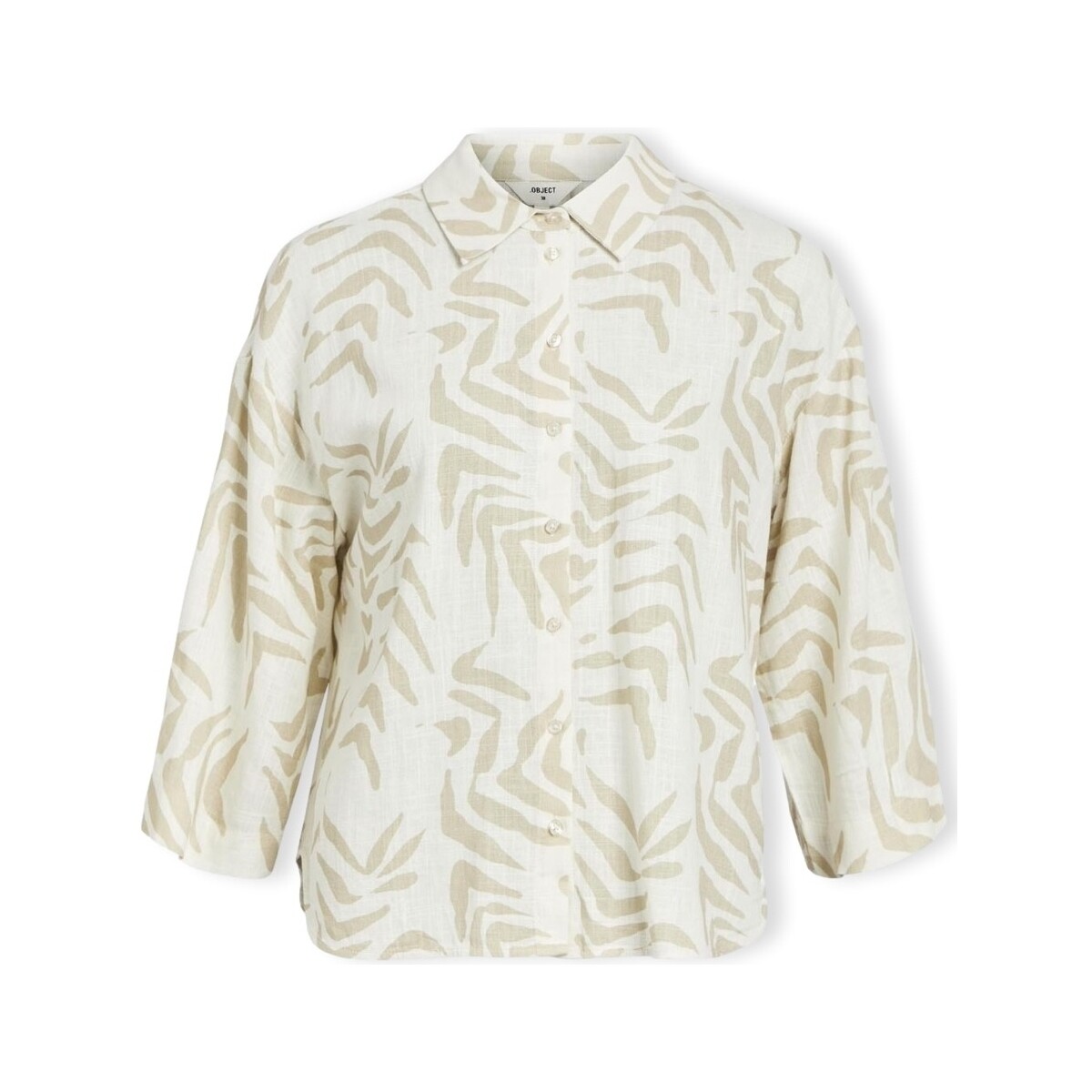 Vêtements Femme Tops / Blouses Object Emira Shirt L/S - Sandshell/Natural Beige