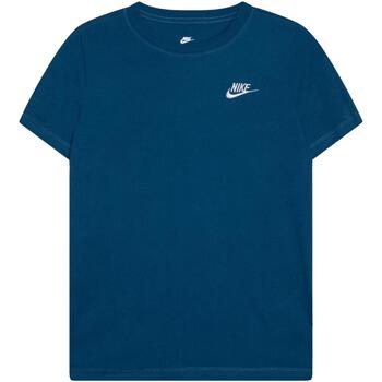 Vêtements Garçon T-shirts manches courtes Nike K nsw tee emb futura Bleu