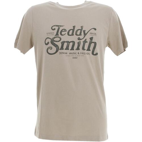 Vêtements Homme T-shirts manches courtes Teddy Smith T-giant mc Beige