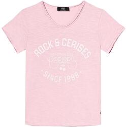 Vêtements Fille T-shirts manches courtes Le Temps des Cerises Aimegi dawn pink mc tee g Rose