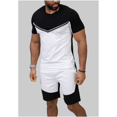 Vêtements Homme Lampes à poser Kebello Ensemble Short,T-shirt Blanc H Blanc