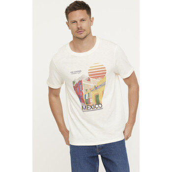 Vêtements Homme Soutiens-Gorge & Brassières Lee Cooper T-shirt ALOBI Ivory Beige
