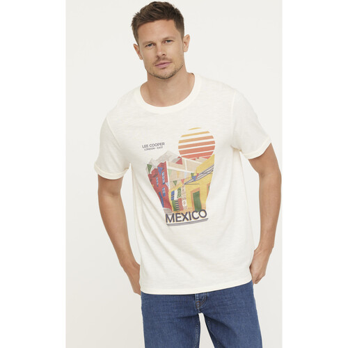 Vêtements Homme Tables de chevet Lee Cooper T-shirt ALOBI Ivory Beige