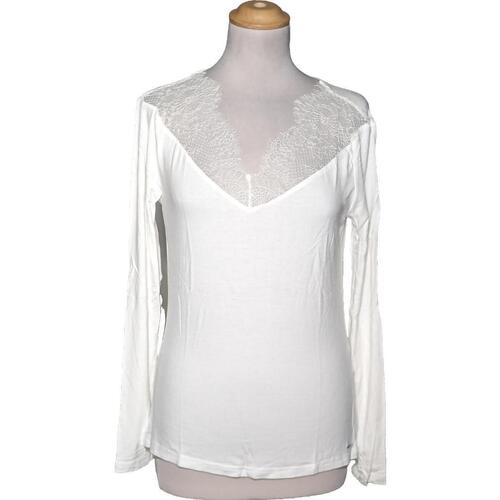 Vêtements Femme T-shirts monochrome & Polos Morgan top manches longues  38 - T2 - M Blanc Blanc