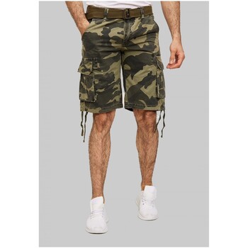 Vêtements Homme Pantalons Kebello Bermuda Militaire Cargo Vert H Vert