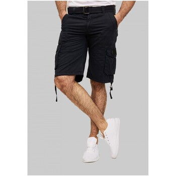 Vêtements Homme Shorts / Bermudas Kebello Polo Manches Courtes Blanc H Noir
