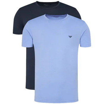 Vêtements Homme Emporio Armani Loungewear Lot de 2 t-shirts confort avec logo Blanc Ea7 Emporio Armani Pack de 2 Bleu