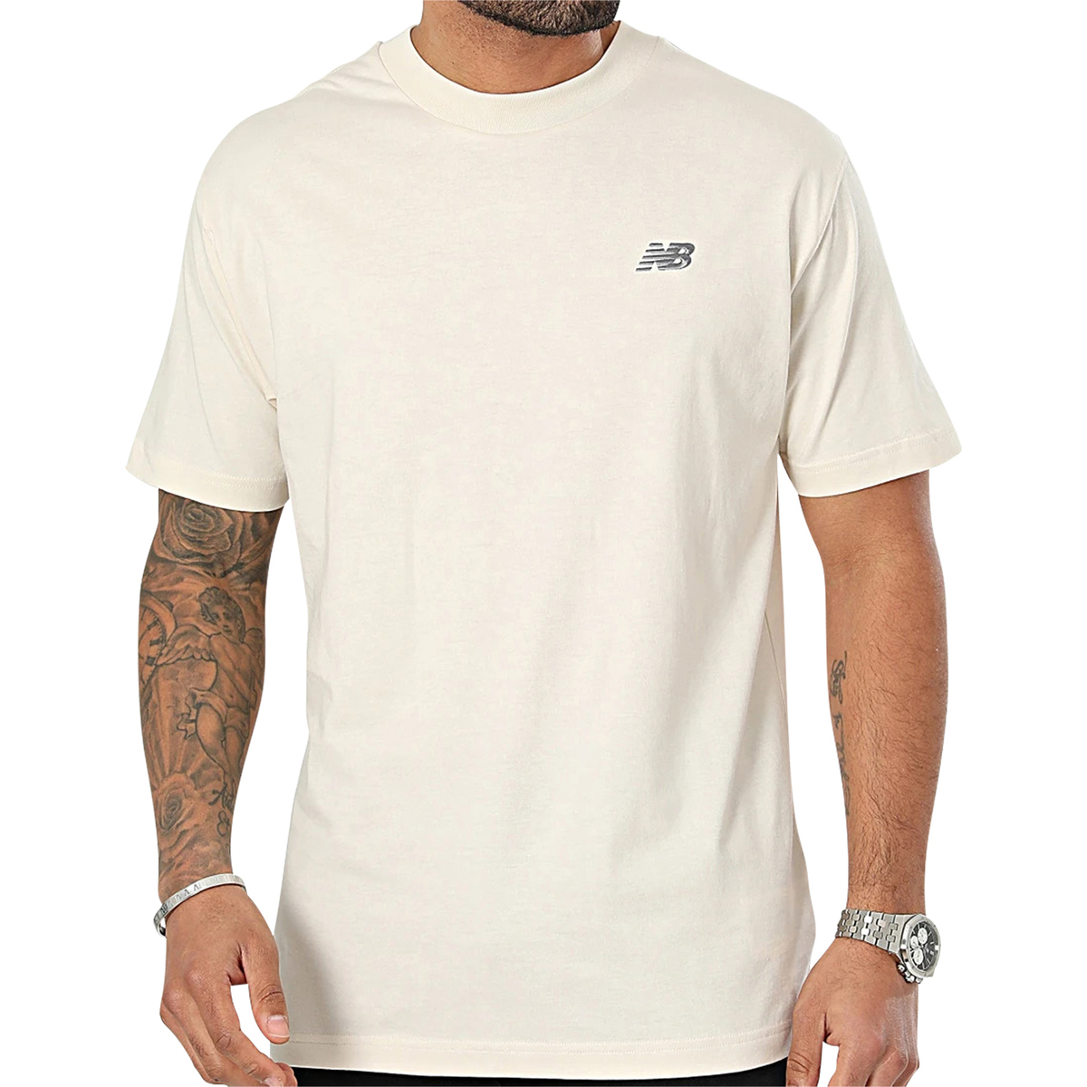 Vêtements Homme T-shirts & Polos New Balance Tee-shirt coton col rond Beige