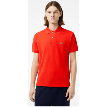 Vêtements Homme Polos manches courtes Lacoste SHORT SLEEVE RIBBED COLLAR SHIRT Rouge