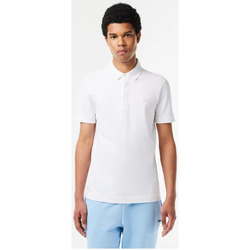 Vêtements Homme Polos manches courtes Lacoste SHORT SLEEVE RIBBED COLLAR SHIRT Blanc