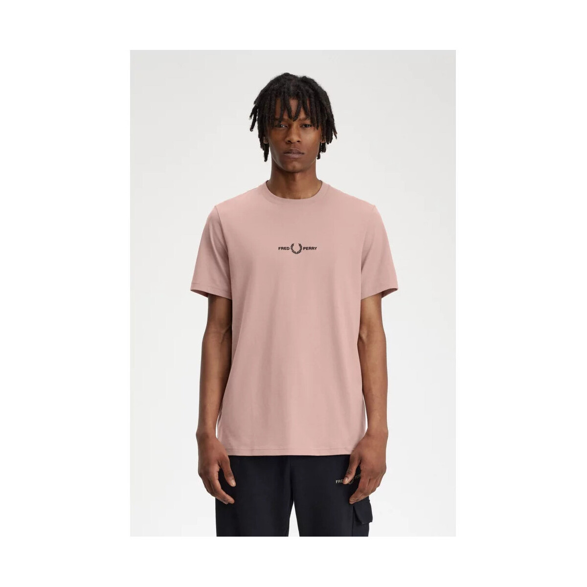 Vêtements Homme T-shirts manches courtes Fred Perry - EMBROIDERED T-SHIRT Rose