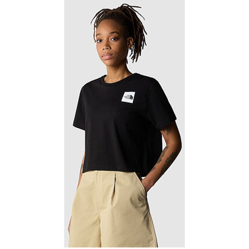 Vêtements Femme T-shirts manches courtes The North Face - W S/S CROPPED FINE TEE Noir