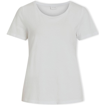 Vêtements Femme Sweats Vila Noos Top Sus O-Neck - Optical Snow Blanc