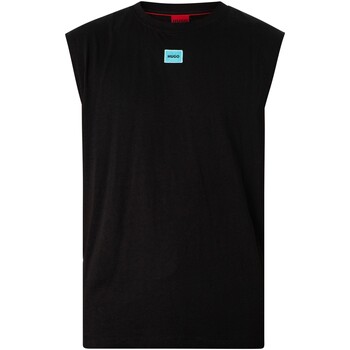 Vêtements Homme T-shirts manches courtes BOSS Dankto241 Gilet avec logo en forme de boîte Noir