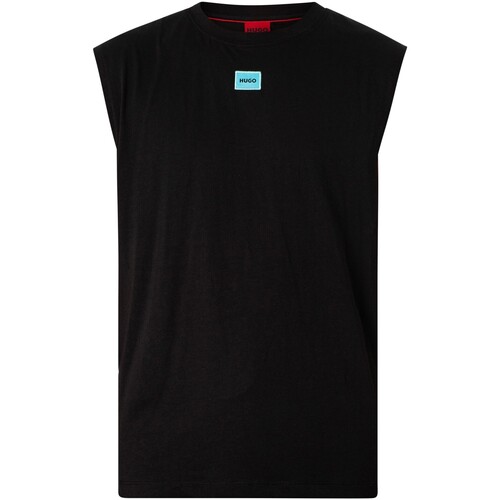 Vêtements Homme T-shirts manches courtes BOSS Dankto241 Gilet avec logo en forme de boîte Noir