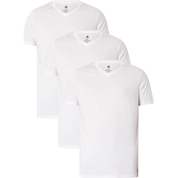 Vêtements Homme Pyjamas / Chemises de nuit adidas black Originals Lot de 3 t-shirts décontractés à col en V Blanc