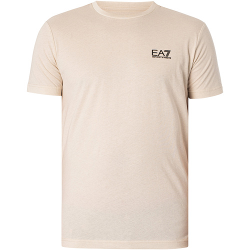 Vêtements Homme T-shirts manches courtes Emporio Armani EA7 T-shirt de logo Beige