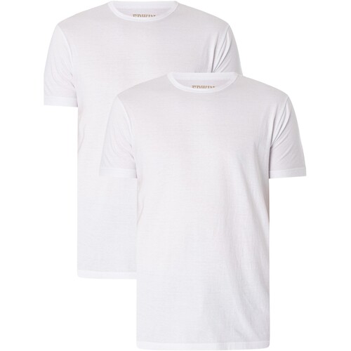 Vêtements Homme Studio Lounge Loose Sweat-shirt Plus Taille Femme Edwin Lot de 2 t-shirts Revere en jersey Blanc