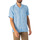 Vêtements Homme Chemises manches courtes Farfield Chemise à manches courtes en jacquard et dentelle Stachio Bleu