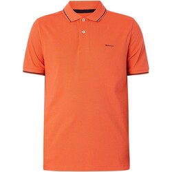 Vêtements Homme Polos manches courtes Gant Polo en piqué à bascule Orange