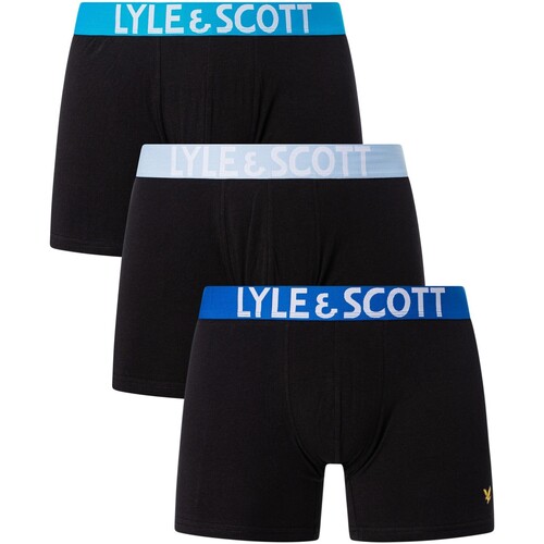 Sous-vêtements Homme Caleçons Lyle & Scott Lot de 3 boxers Daniel Noir