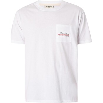 Vêtements Homme T-shirts manches courtes Pompeii Café Tagomago T-shirt graphique Blanc