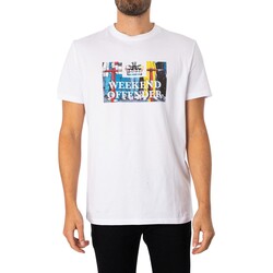 Vêtements Homme T-shirts manches courtes Weekend Offender Bissel T-shirt graphique Blanc