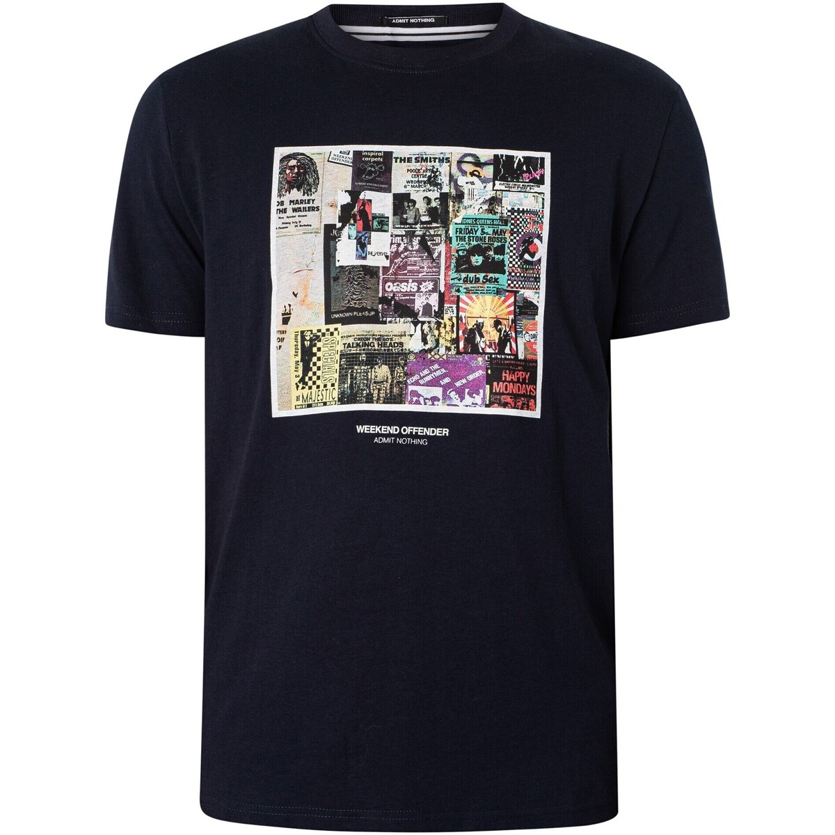 Vêtements Homme T-shirts manches courtes Weekend Offender Affiches T-shirt graphique Bleu