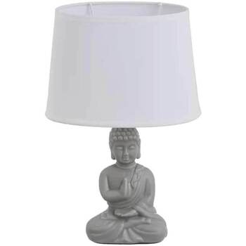 Lampe En Grès Ocre Brun Et Lampes à poser Unimasa Lampe céramique Bouddha gris 34 cm Gris