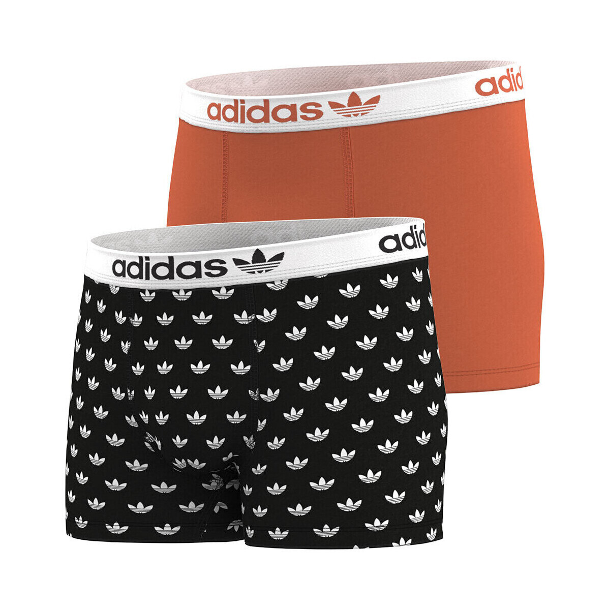 Sous-vêtements Homme Boxers adidas Originals Lot de 2 boxers homme Confort Coton Print Orange