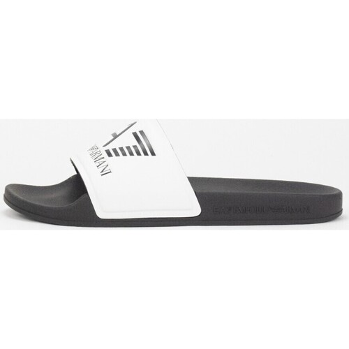 Chaussures Homme Claquettes Emporio Armani diagonal-stripe EA7 31593 BLANCO