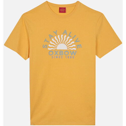 Vêtements Homme T-shirts manches courtes Oxbow Tee shirt manches courtes graphique TEATA Orange
