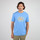 Vêtements Homme T-shirts manches courtes Oxbow Tee shirt check-wool manches courtes graphique TEATA Bleu