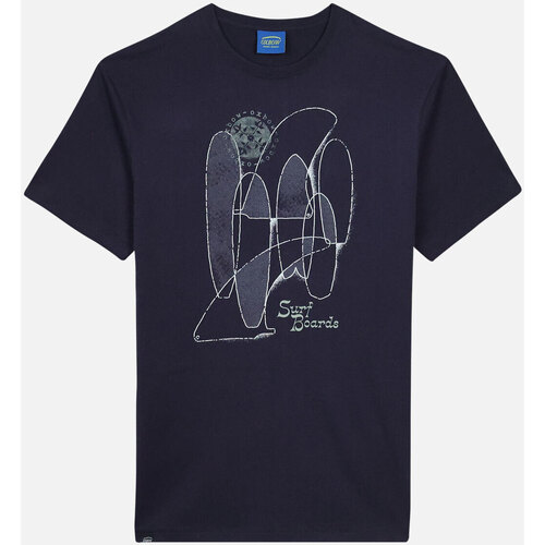 Vêtements Homme T-shirts manches courtes Oxbow Tee shirt manches courtes graphique TEVA Bleu