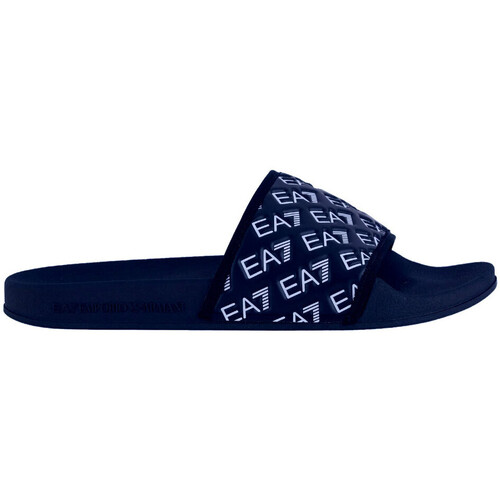 Chaussures Homme Claquettes Emporio Armani diagonal-stripe EA7 XCP010-XK340 Bleu