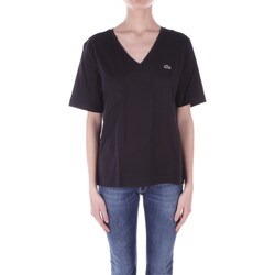 Vêtements Femme T-shirts manches courtes Lacoste TF7300 Noir