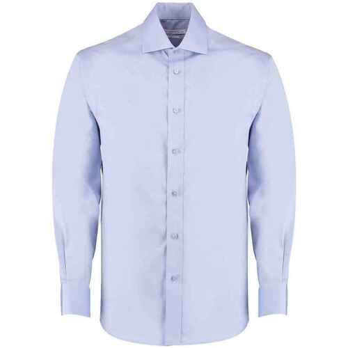 Vêtements Homme Chemises manches longues Kustom Kit Executive Bleu