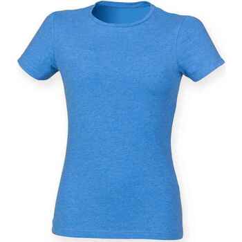 Vêtements Femme T-shirts Adidas manches longues Skinni Fit Feel Good Bleu