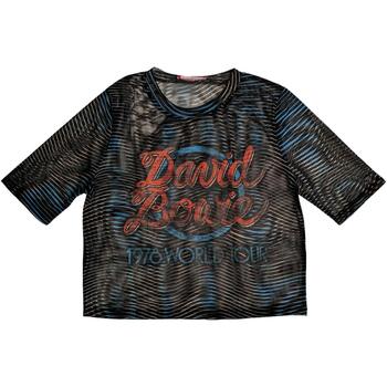 Vêtements Femme T-shirts manches longues David Bowie 1984 World Tour Noir