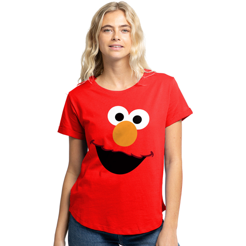 Vêtements Femme T-shirts manches longues Sesame Street TV2886 Rouge