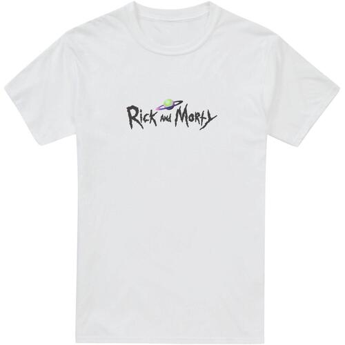 Vêtements Strada T-shirts manches longues Rick And Morty TV2930 Blanc