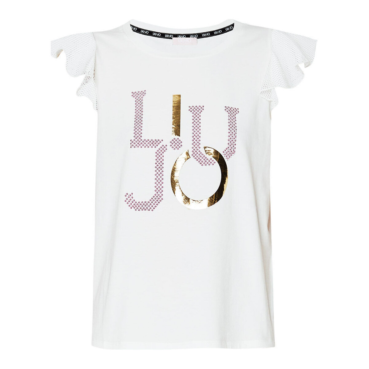 Vêtements Femme T-shirts & Polos Liu Jo T-shirt en jersey avec logo Beige