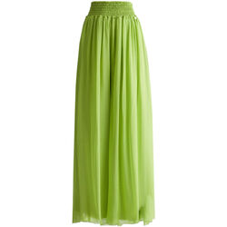 Vêtements Femme Pantalons Liu Jo Pantalon en soie mélangée Vert