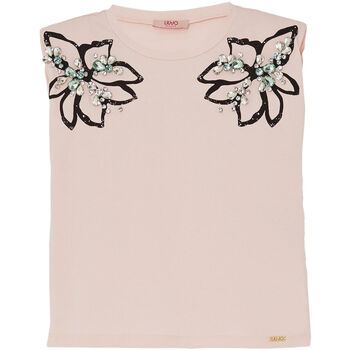 Vêtements Fille Walk & Fly Liu Jo T-shirt avec strass Rose